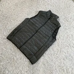 【冬物セール】 UNIQLO 434574 2021年製 ウルトラライトダウンベスト グレンチェック メンズLサイズ