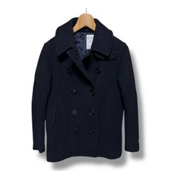MHL. メルトン Pコート ピーコート ダブル ウール ショートコート 紺 M