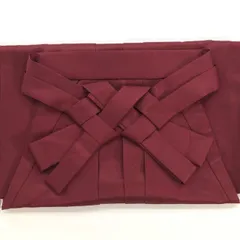 ［きものキレイ］　袴（単品）　Lサイズ　エンジ　袴丈紐下94.5cm　ポリエステル　リユース　アイロン仕上げをする場合は20日以内に発送　secondhand　M018