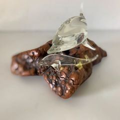 希少2体セット】ハワイ購入 ガラスのサメ 置物 20年前のヴィンテージ 希少2体セット】ハワイ購入 ガラスのサメ 置物 20年前のヴィンテージ