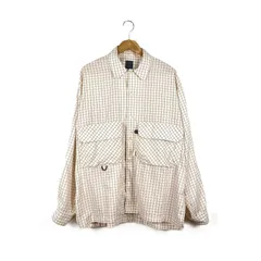 DAIWA　PIER39　ダイワピア39　BE-90023　TECH NEW ANGLERS SHIRTS L/S　テック　長袖シャツ　チェックシャツ　Lサイズ　ホワイト/ブラウンのサムネイル