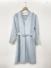 NATURAL BEAUTY BASIC ナチュラルビューティーベーシック ロング ノーカラーコート sizeM/水色 ■■レディース