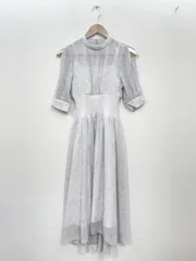 MERCURYDUO マーキュリーデュオ フラワープリント ワンピース ウエスト切替 ドッキング sizeS/グレー ■◆レディース