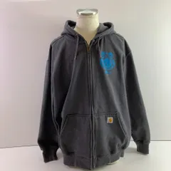 04w6253▽※【中古】Carhartt カーハート ジップアップパーカー 裏起毛 大きいサイズ パーカー 100614 026 グレー XL【八王子店】