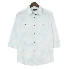 semantic design セマンティック デザイン 春夏★ タイダイ風 マーブル ムラ染め風 ワーク シャツ Sz.L メンズのサムネイル