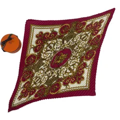 美品 HERMES エルメス スカーフ プリーツ シルク LVDOVICVS MAGNVS ルイ14世 馬 レッド 箱付き