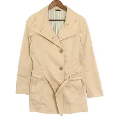 COMME CA DU MODE コムサ デ モード 通年 スタンドカラー★ 裏地ストライプ 背抜き トレンチ コート Sz.11 レディースのサムネイル