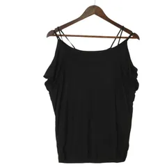 MATERIA マテリア 春夏★ レーヨン キャミソール カットソー タンクトップ Sz.38 レディース 黒のサムネイル