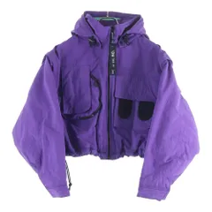 DIESEL (ディーゼル) G-LOVISA ショート丈 フーデッド ナイロンジャケット パープル レディース