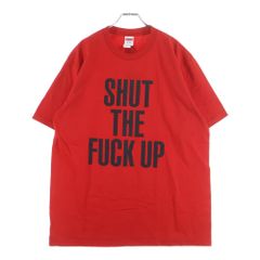 SUPREME (シュプリーム) 25AW ×NUMBER NINE Shut Up Tee ナンバーナイン シャットアップ クルーネック カットソー 半袖Tシャツ レッド