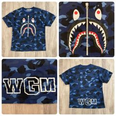 激レア APE マイロ モノグラム ポロシャツ M kaws シャーク A BATHING APE（アベイシングエイプ）の「1ST CAMO SHARK POLO M