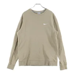 NIKE (ナイキ) CLUB FT CREW クラブフランチ ロゴエンブロイダリー クルーネック スウェットトレーナー ベージュ 637903-247