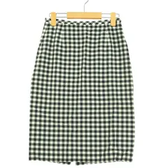 MACPHEE マカフィー 春夏★ シルク ギンガム チェック タイト スカート Sz.36 レディースのサムネイル