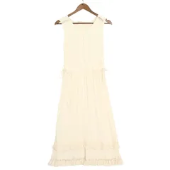 Khaju カージュ 春夏★ レーヨン100% ノースリーブ マキシ ワンピース ドレス Sz.F レディース 白