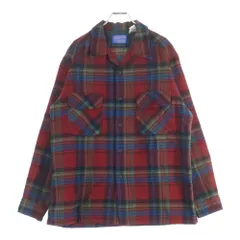 PENDLETON (ペンドルトン) 90S VINTAGE ロングスリーブ ウールチェック ヴィンテージ 長袖シャツ レッド/ブルーのサムネイル