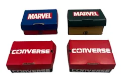 【開封済】ミニチュアシューズ 4種セット コンバース ＆ マーベル（キャプテン・アメリカ/ロキ）