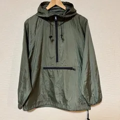 (^w^)b EASTBOY イーストボーイ ナイロンアノラック ハーフジップ パーカー ナイロンジャケット フード ドローコード ジャンパー ブルゾン オリーブ 緑 カーキ ユニセックス サイズ9    OM10761YS