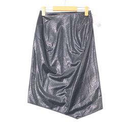 [신품 미사용] MARGINAL GLAMOR 마지널 글래머 연중 F 가죽 비대칭 스커트 Sz.M 레이디스