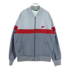 NIKE (ナイキ) 80s トラックジャケット ブルゾン グレーxレッド