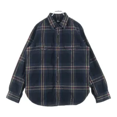 CORONA (コロナ) コットン ダメージ加工 長袖チェックシャツ ブラック