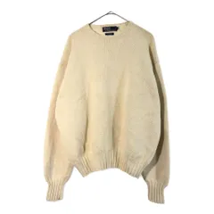 Polo by Ralph Lauren ポロ ラルフローレン ハンドニット コットンセーター アイボリー(メンズ L)中古 古着 X4703
