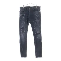 RESOUND CLOTHING (リサウンドクロージング) LOAD DENIM ロードデニム クラッシュ加工 スキニーデニムパンツ ブラック SSK-004のサムネイル