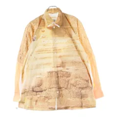 doublet (ダブレット) 20SS FACEOUT TOURIST SHIRT フェイスアウト ツーリスト レギュラーカラー ロングスリーブ 長袖シャツ ブラウン/ホワイト 20SS195SH71のサムネイル