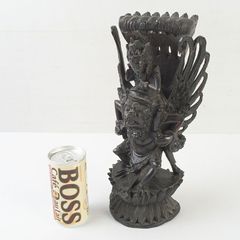 精密木彫り】バリ島 ガルーダ ヴィシュヌ神 置物 アジアン雑貨