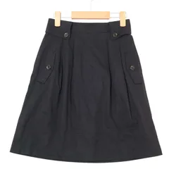 【新品 未使用】 QUEENS COURT クイーンズコート 通年★ フレア スカート Sz.1 レディース 黒のサムネイル
