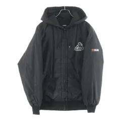 X-LARGE (エクストララージ) OG HOODED JACKET ロゴプリント ポリエステル フーデッドジャケット ブラック 01193505