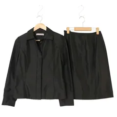 ANNE KLEIN アンクライン 春夏★ セットアップ ジャケット スカート スーツ Sz.9 レディース 黒のサムネイル