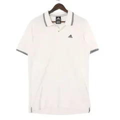 adidas アディダス 春夏★ 半袖 ポロシャツ Sz.O メンズ 白