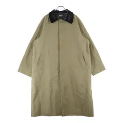 Jieda (ジエダ) LEATHER COLLAR FADE OVER COAT レザー カラー フェード オーバーサイズ コート ベージュ JIE-25W-JK01のサムネイル