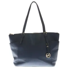 MICHAEL KORS (マイケルコース) MKロゴストラップ レザー トートバッグ ネイビーのサムネイル