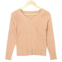 ROPE' PICNIC ロペピクニック 通年 Vネック★ リブ ニット セーター Sz.38　レディース