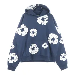 DENIM TEARS (デニムティアーズ) 23SS COTTON WREATH HOODIE コットン リース フーデット スウェットパーカー ネイビー