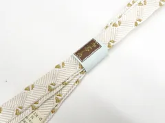 【京松】和装小物 帯締め 帯締 礼装用 平組 金糸 美品 r8w03-97