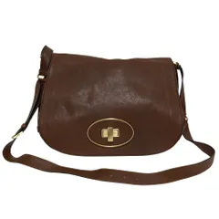 良品 Cole Haan コールハーン ターンロック レザー ショルダーバッグ ブラウン レディース 古着 中古 USED