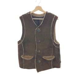 EMPORIO ARMANI レザー デニム ベスト - メルカリ