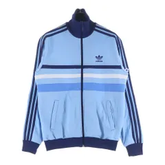 adidas (アディダス) 90S VINTAGE ヴィンテージ 万国旗タグ ジップアップトラックジャケット ブルー 184843のサムネイル
