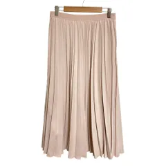 美品 ANAYI アナイ レザーライクプリーツスカート 36 ピンク レディース 古着 中古 USED