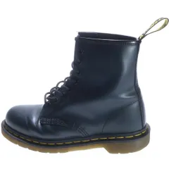 Dr.Martens (ドクターマーチン) 8ホール レースアップ レザーロングブーツ レディース ネイビー 10072