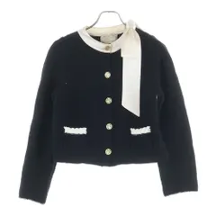Rirandture (リランドチュール) ×MARIEBELLE RIBBON KNIT JACKET マリベル リボン アクリルニットジャケット ブラック レディース 85356400のサムネイル