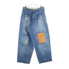 kolor (カラー) 24AW パッチワークデザイン ダメージ加工 ジップアップ デニムパンツ インディゴ 24WCM-P02104のサムネイル