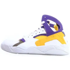 NIKE (ナイキ) 【観賞用 2015年製】 AIR FLIGHT HUARACHE LAKERS エアフライトハラチ レイカーズ ローカットスニーカー ホワイト/イエロー/パープル US8/26cm 705005-101