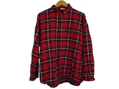 k03250415048　GU ジーユー　XLサイズ　Red　　トップス　長袖シャツ　通年