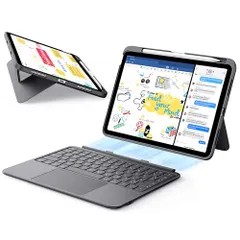 ESR Flex iPad キーボード付きケース, iPad Air 11インチ M4/M3/M2 (2026/2025/2024)、Air第5世代、第4世代 対応, 超軽量マグネット着脱式キーボード(ライティング／ビューイングモード対応), 0dafceb8