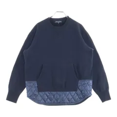 COMME des GARCONS HOMME (コムデギャルソンオム) 20AW AD2020 キルティング切り替え クルーネックスウェットトレーナー ネイビー HF-T024のサムネイル