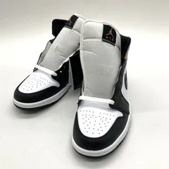 Nike ナイキ スニーカー Air Jordan 1 Mid White Rust Pink Black DQ8426-100 新品同様 エアジョーダン1 27cm 靴 B16056◆