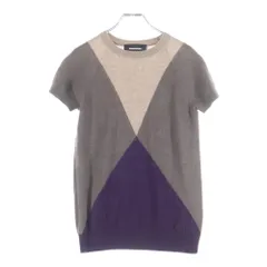 DSQUARED2 (ディースクエアード) ショートスリーブ クルーネックニットセーター レディース ブラウン/パープル S75HA0463